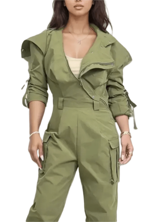 Command & Presence Cargo Jumpsuit - Fly VSJ, Women's Clothing and Fashion Accessories