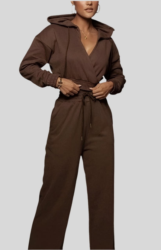 Cropped Hoodie Sweatsuit - Fly VSJ, Women's Clothing and Fashion Accessories