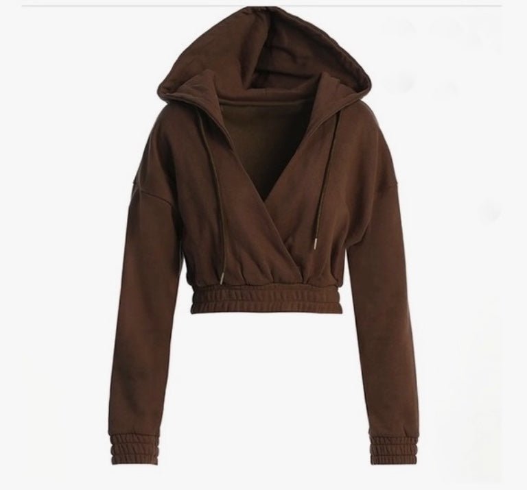 Cropped Hoodie Sweatsuit - Fly VSJ, Women's Clothing and Fashion Accessories