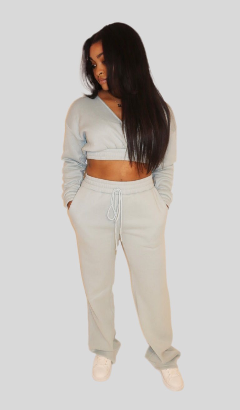 Cropped Hoodie Sweatsuit - Fly VSJ, Women's Clothing and Fashion Accessories