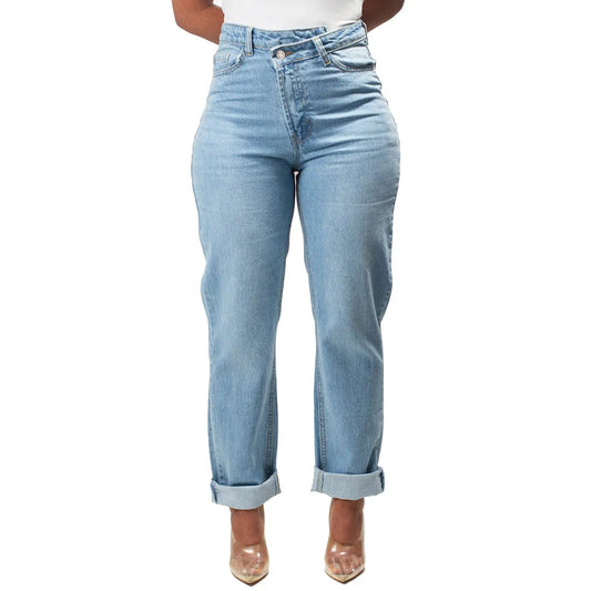 Cross Over Waist Jean - Fly VSJ, Women's Clothing and Fashion Accessories