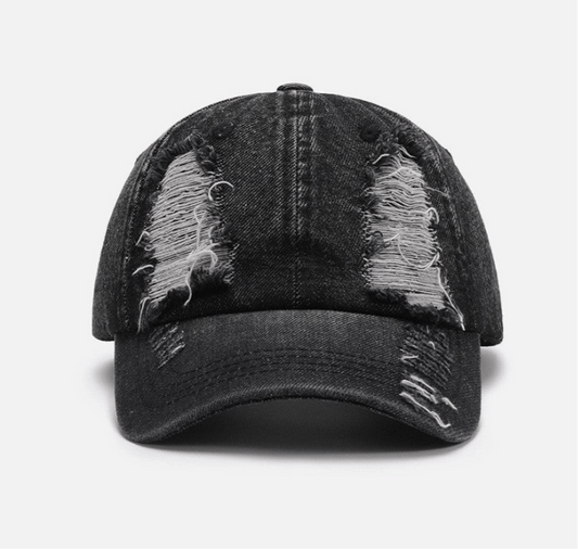 Distressed Baseball Hat - Fly VSJ, Women's Clothing and Fashion Accessories