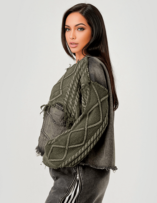 Frayed Theory Sweater - Fly VSJ, Women's Clothing and Fashion Accessories