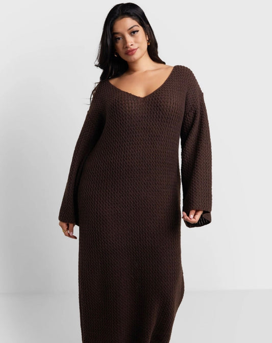 Gayle Oversized Knit Dress - Fly VSJ, Women's Clothing and Fashion Accessories