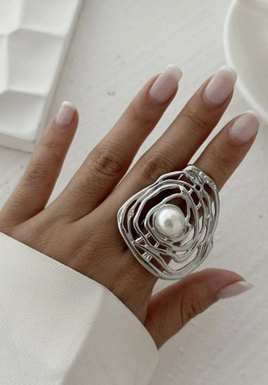 Geometric Hollow Ring - Fly VSJ, Women's Clothing and Fashion Accessories