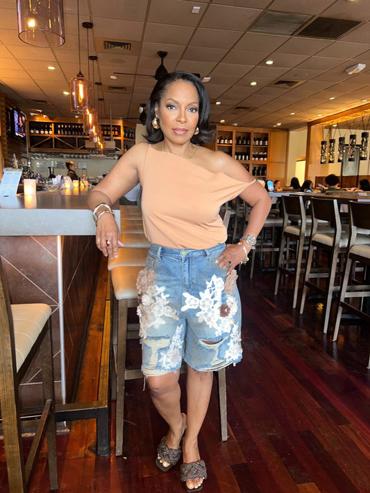 Golden Hour Denim Shorts - Fly VSJ, Women's Clothing and Fashion Accessories