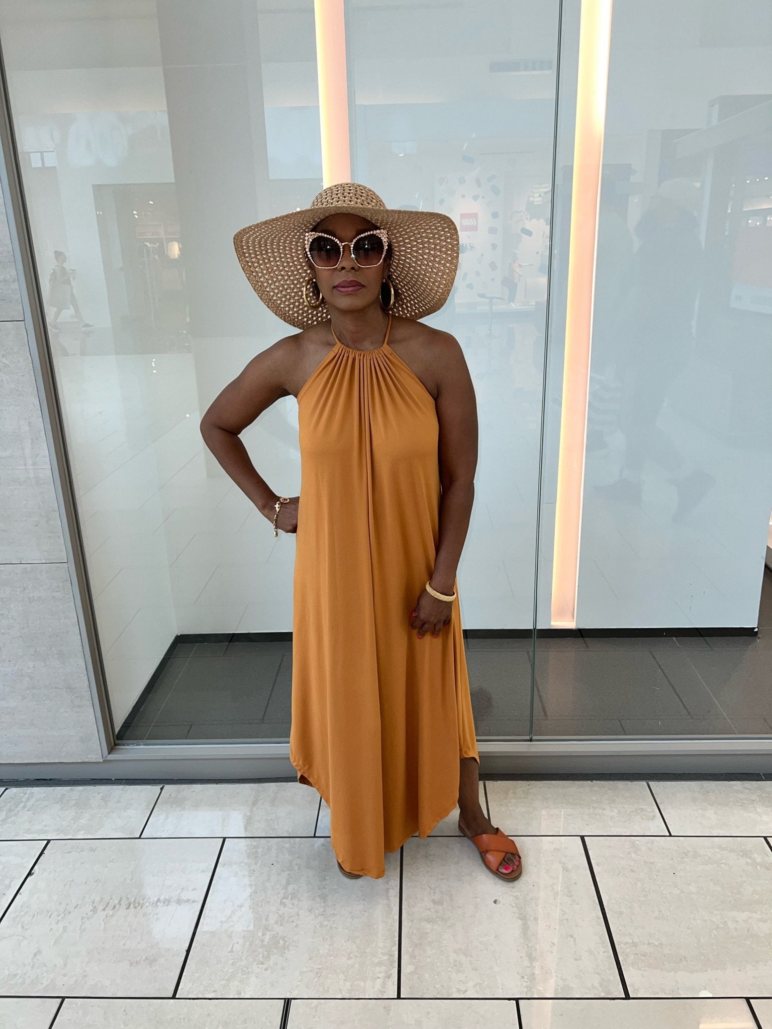 Halter Back Maxi Dress | Flowy, Lightweight & Adjustable Fit