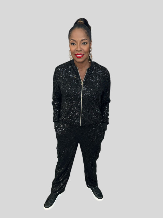 Jazz Sequin Jogger Set - Fly VSJ, Women's Clothing and Fashion Accessories