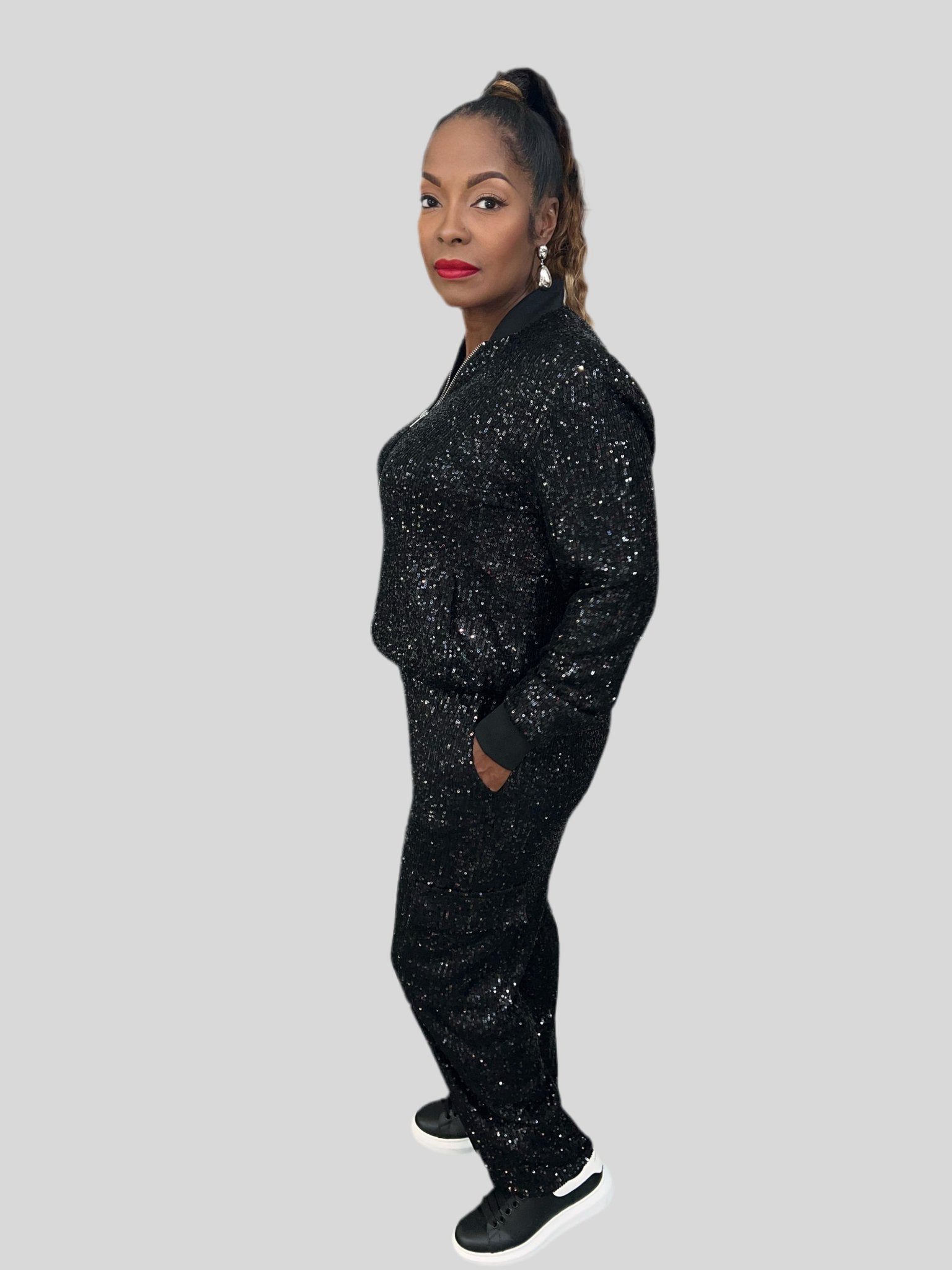 Jazz Sequin Jogger Set - Fly VSJ, Women's Clothing and Fashion Accessories