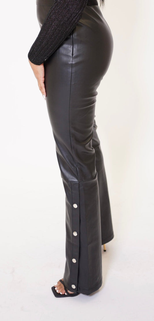 Kourtney Vegan Leather Pants - Fly VSJ, Women's Clothing and Fashion Accessories