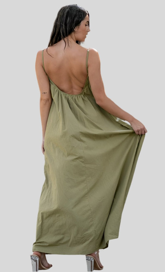 Maxi Dress with Low Back - Fly VSJ, Women's Clothing and Fashion Accessories