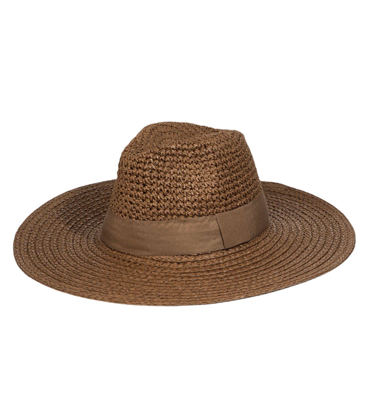 Monochrome Banded Straw Sun Hat - Fly VSJ, Women's Clothing and Fashion Accessories