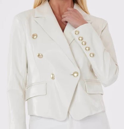 Nicolle Vegan Leather Blazer - Fly VSJ, Women's Clothing and Fashion Accessories