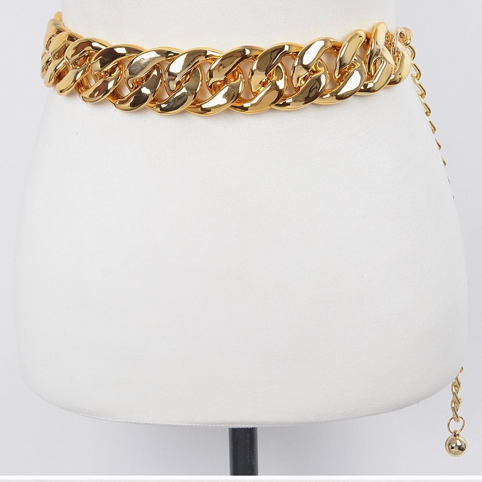 Oversized Chain Belt - Fly VSJ, Women's Clothing and Fashion Accessories