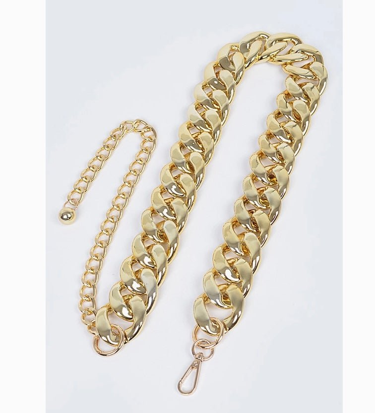 Oversized Chain Belt - Fly VSJ, Women's Clothing and Fashion Accessories