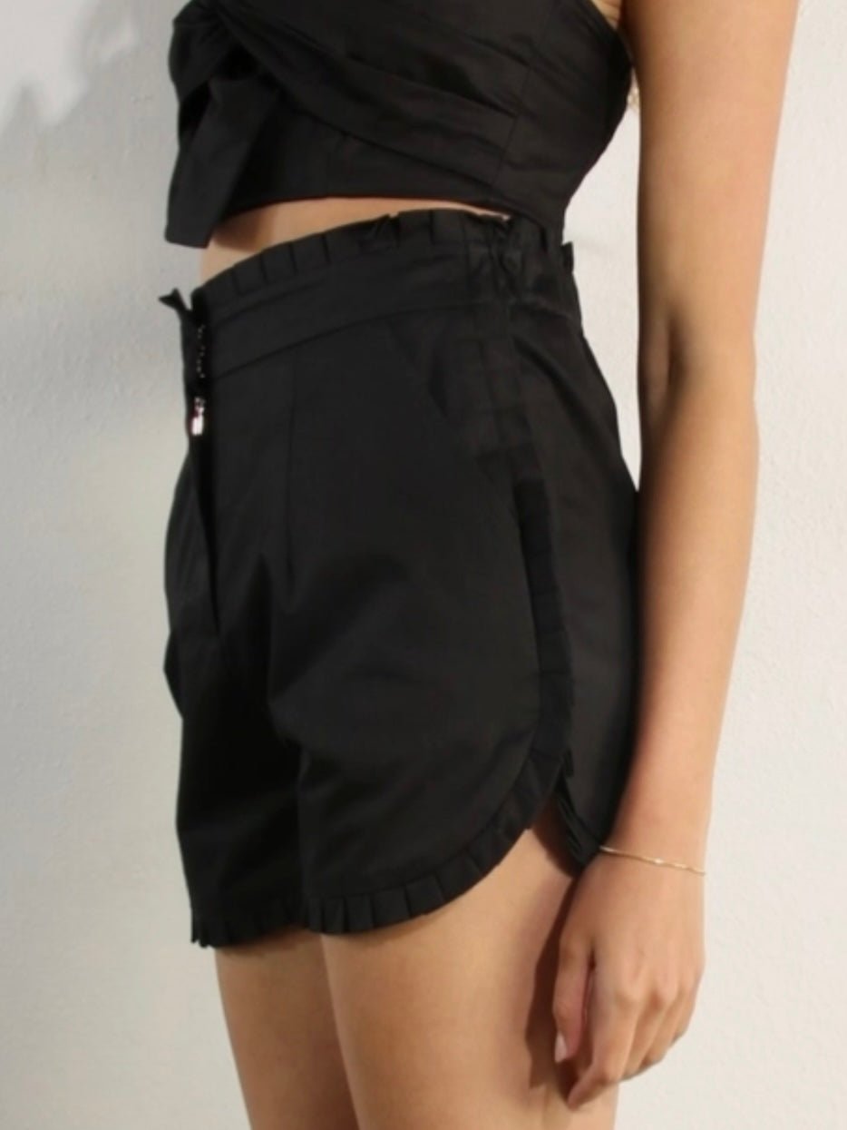 Pleat Detail Shorts - Fly VSJ, Women's Clothing and Fashion Accessories