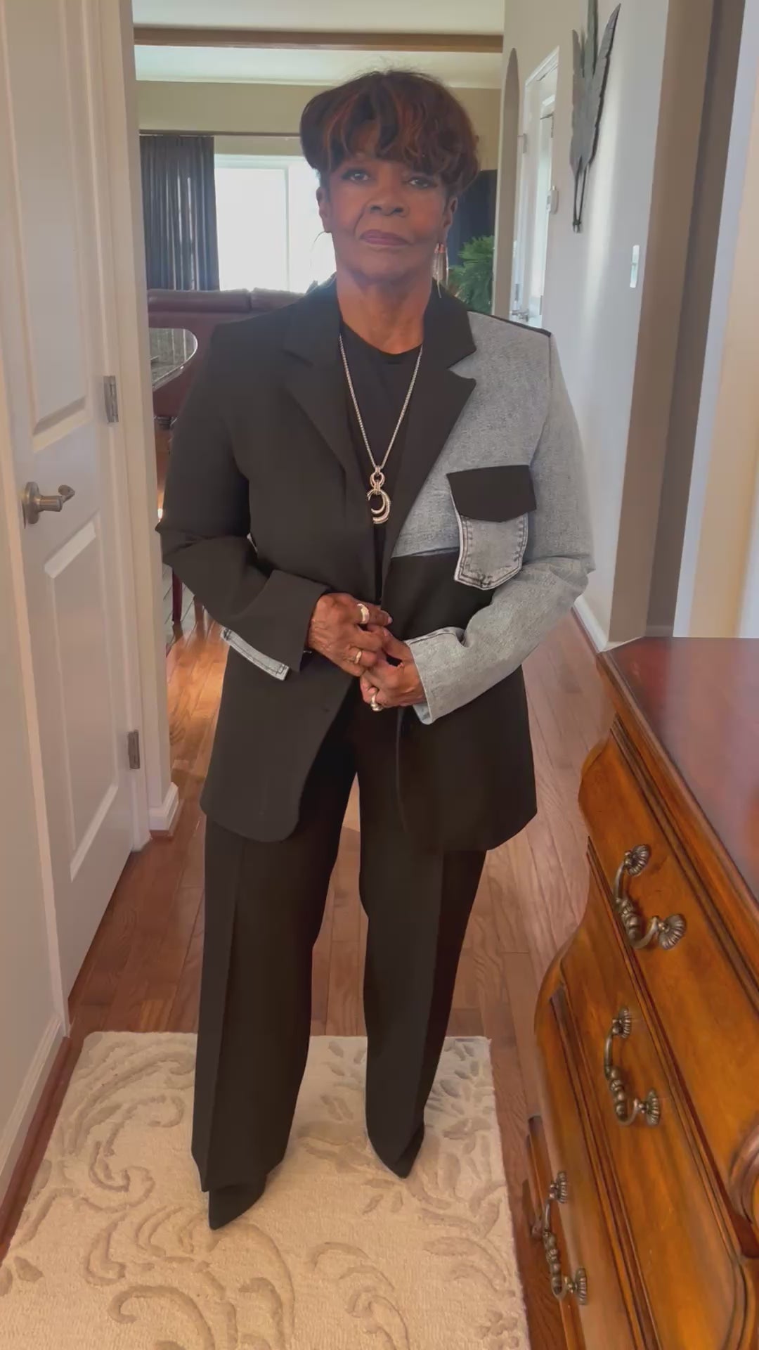 Tailor Denim Contrast Blazer