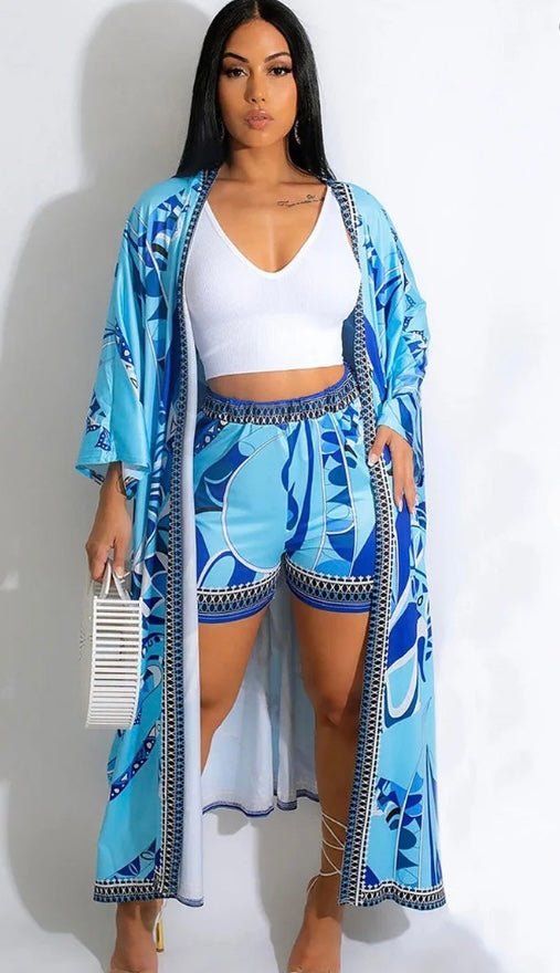 Resort Ready Kimono Short Set - Fly VSJ, Women's Clothing and Fashion Accessories