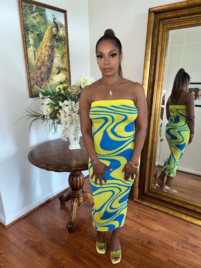 swirl midi dress Green Warehouse Hand Embellished Sequin Swirl Strappy Back Cowl Bias Midi Dress