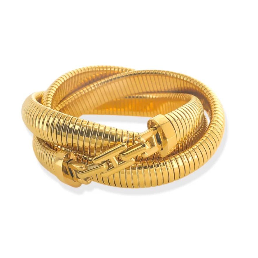 Semi Stretch Ribbed Bangle - Fly VSJ, Women's Clothing and Fashion Accessories