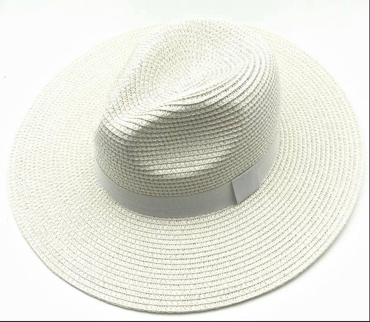 Straw Fedora with Tonal Poly Band - Fly VSJ, Women's Clothing and Fashion Accessories