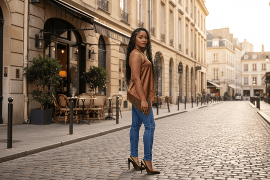 The Avina Satin Lace Asymmetric Top - Fly VSJ, Women's Clothing and Fashion Accessories