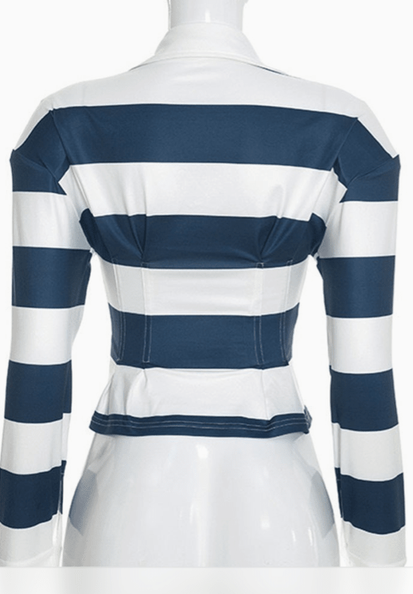 The Varsity Stripe Top - Fly VSJ, Women's Clothing and Fashion Accessories