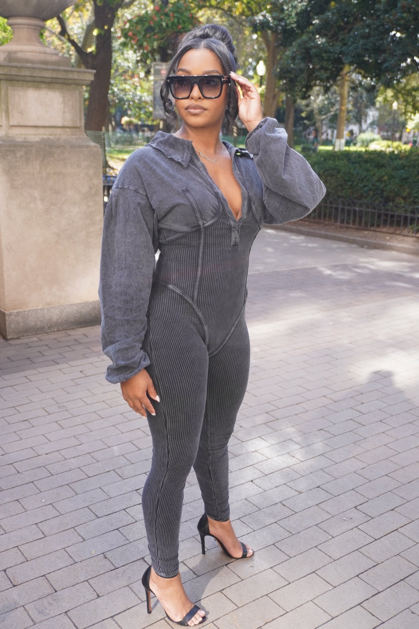 Tori Mineral Washed Jumpsuit - Fly VSJ, Women's Clothing and Fashion Accessories