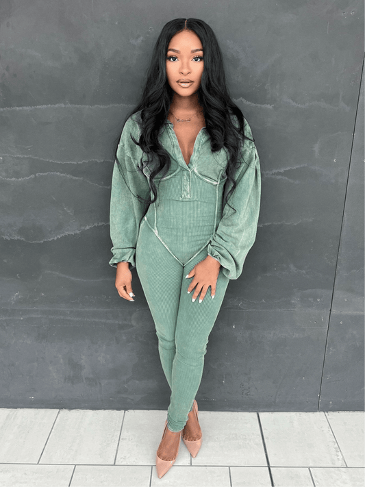 Tori Mineral Washed Jumpsuit - Fly VSJ, Women's Clothing and Fashion Accessories