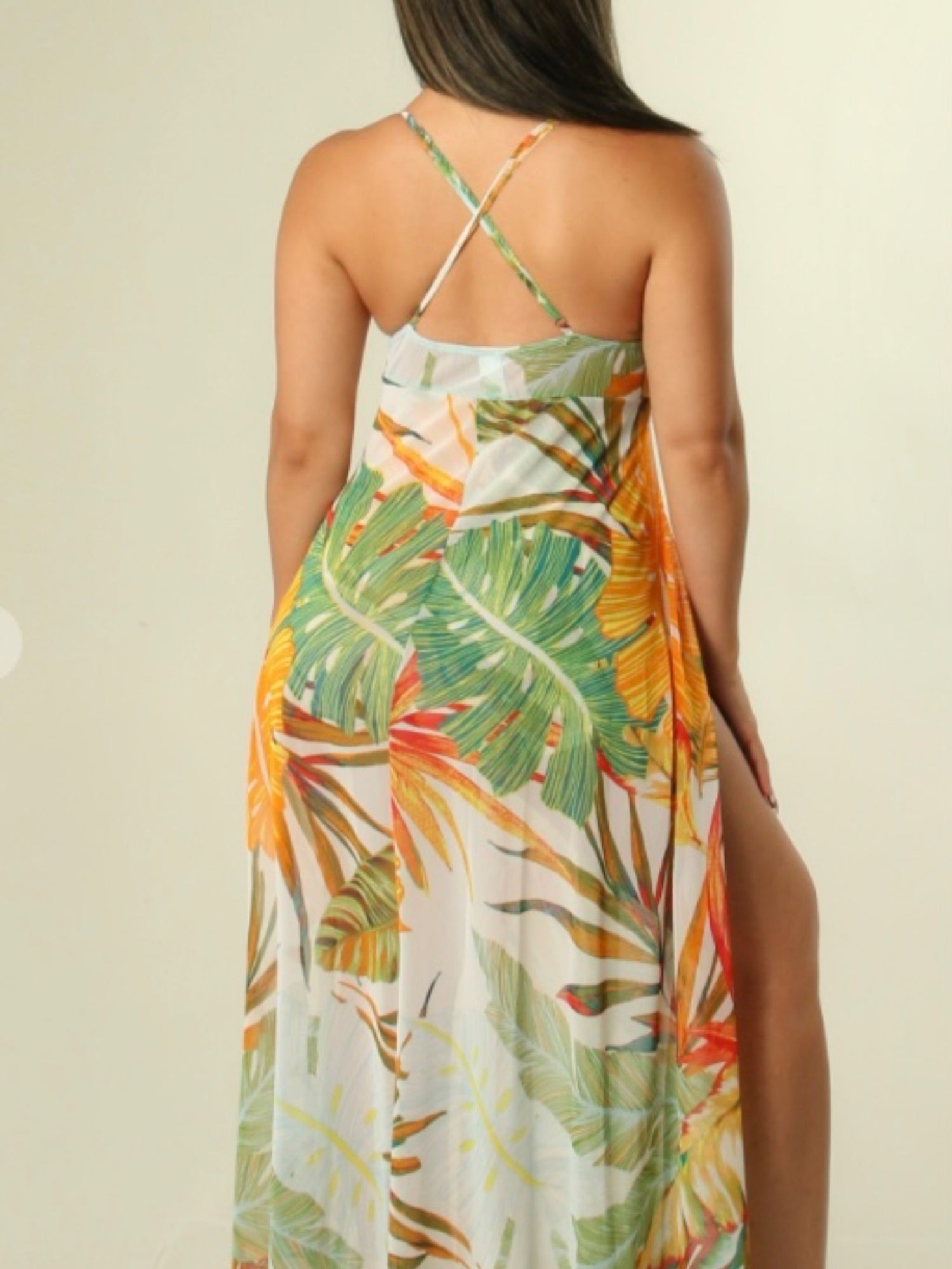 Tropical Mesh Maxi Dress - Fly VSJ, Women's Clothing and Fashion Accessories