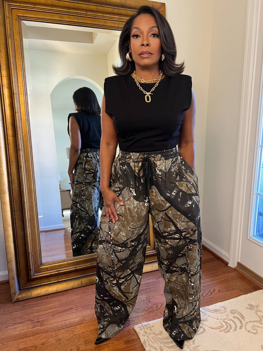 Urban Edit Camo Pants - Fly VSJ, Women's Clothing and Fashion Accessories