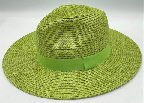 Straw Fedora with Tonal Poly Band