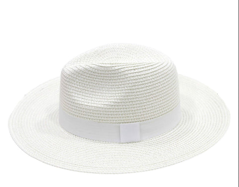 Straw Fedora with Tonal Poly Band