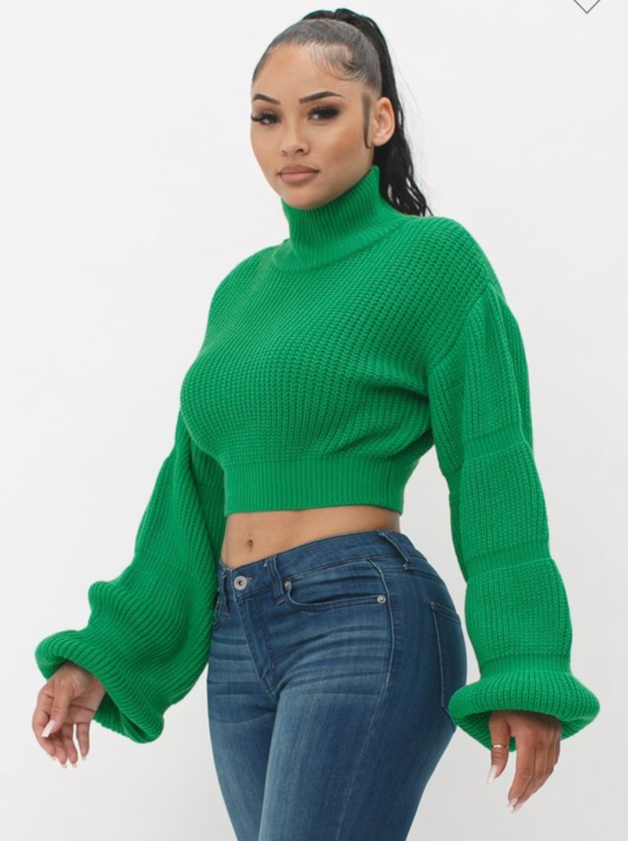 Kelly Bubble Sleeve Sweater