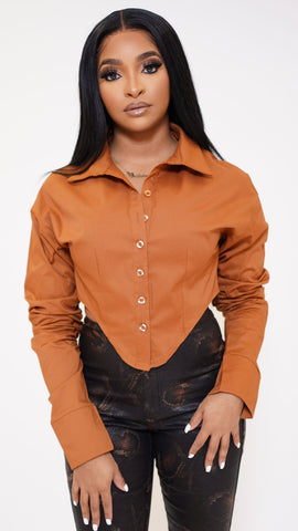 Ruched Sleeve Crop Top